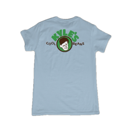 Blue KCB T-Shirt back, light blue shirt, Full KCB logo across the back of the shirt centered on the shoulders