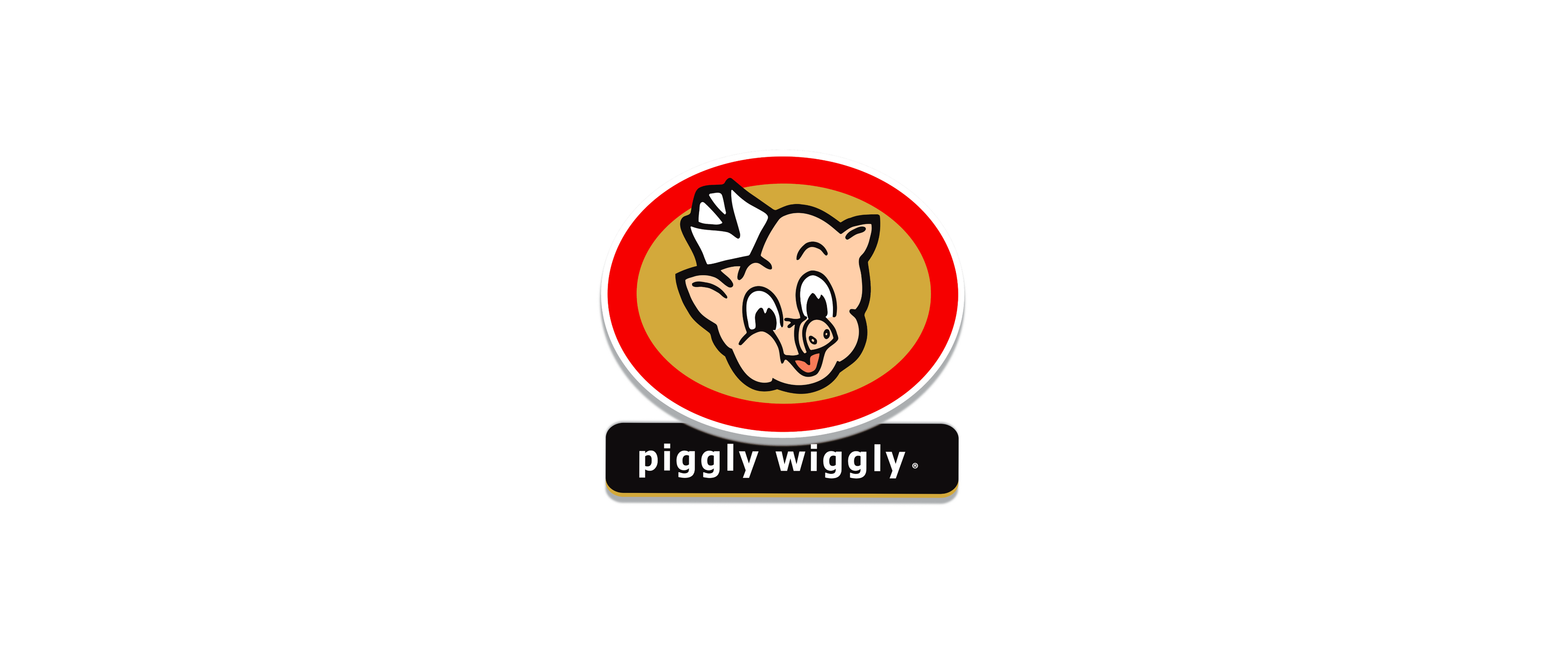 Piggly Wiggly logo, features a pig in a hat and the text Piggly Wiggly